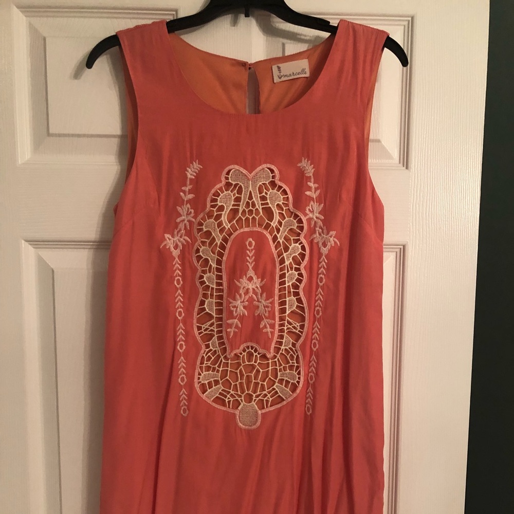 Marcelle Size Small Dress | coral color